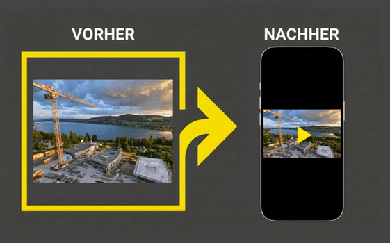 avisec Cloud Cockpit: von hochauflösenden Einzelbildern zum fertigen Video – Illustration